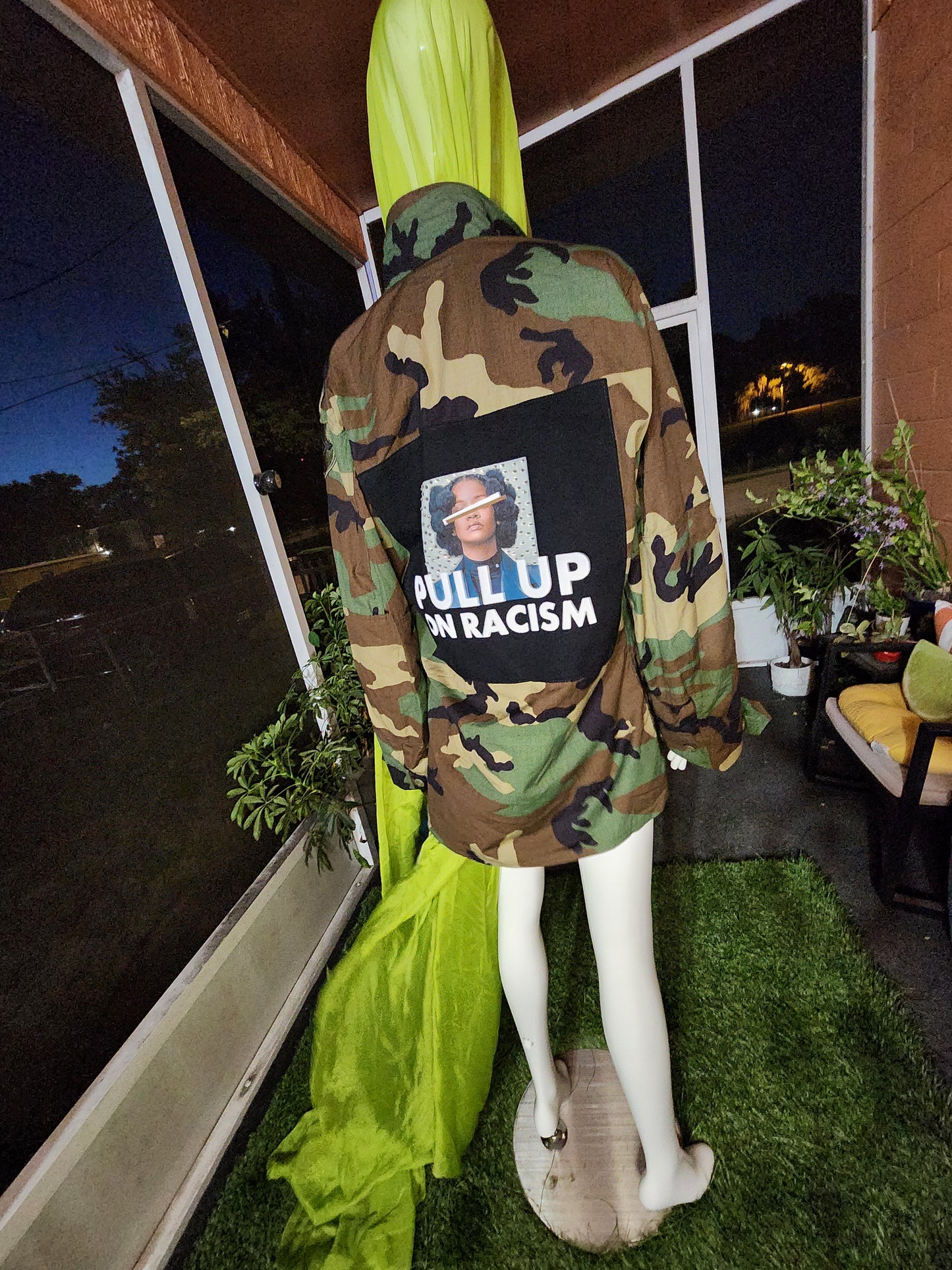 Rihanna For President 2024 Camo Jacket