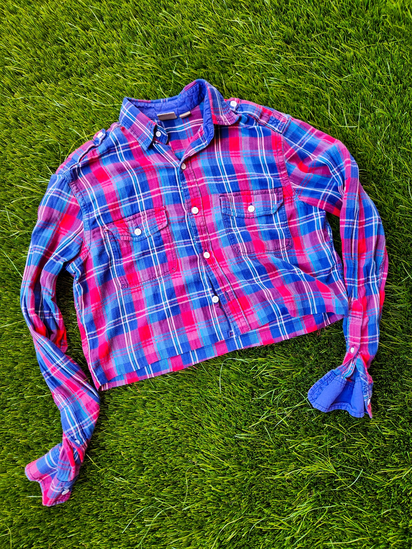 Guns N Roses Cropped Flannel