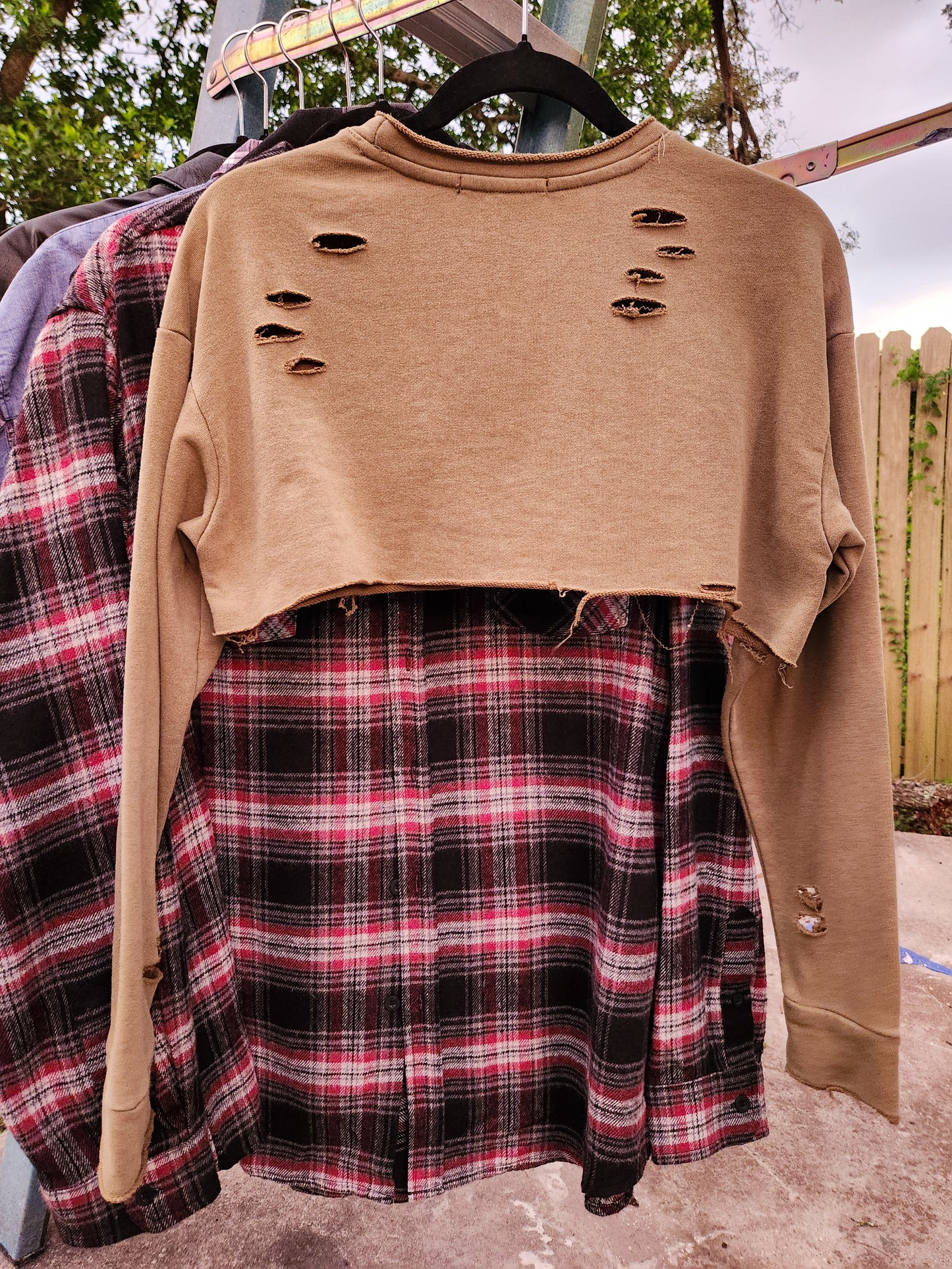 Feeding Time Cropped Distressed Crop Top