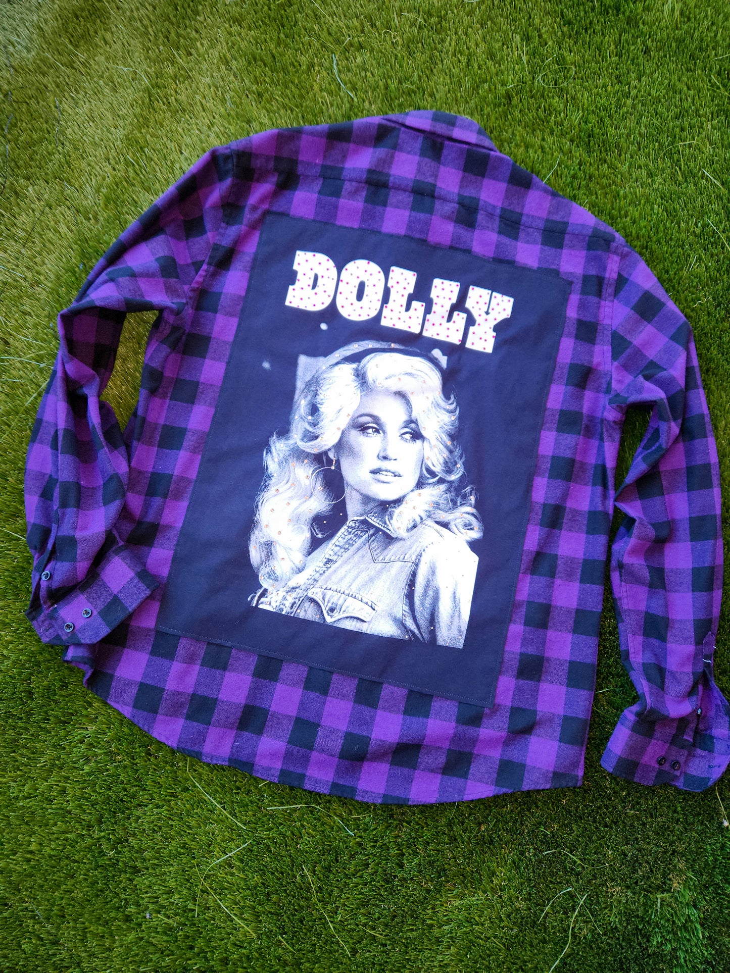 Plastic Dolly Purple Flannel Button Up