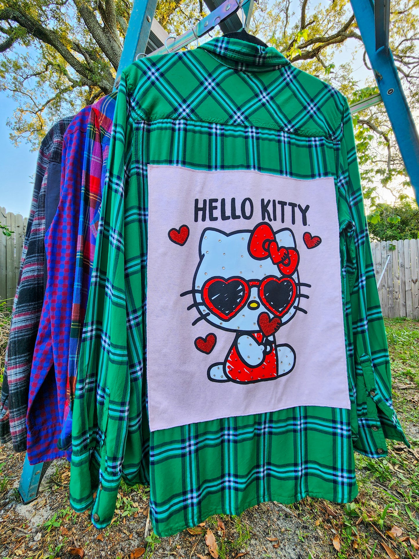 Um, Hellooo Kitty Plaid Long Sleeve