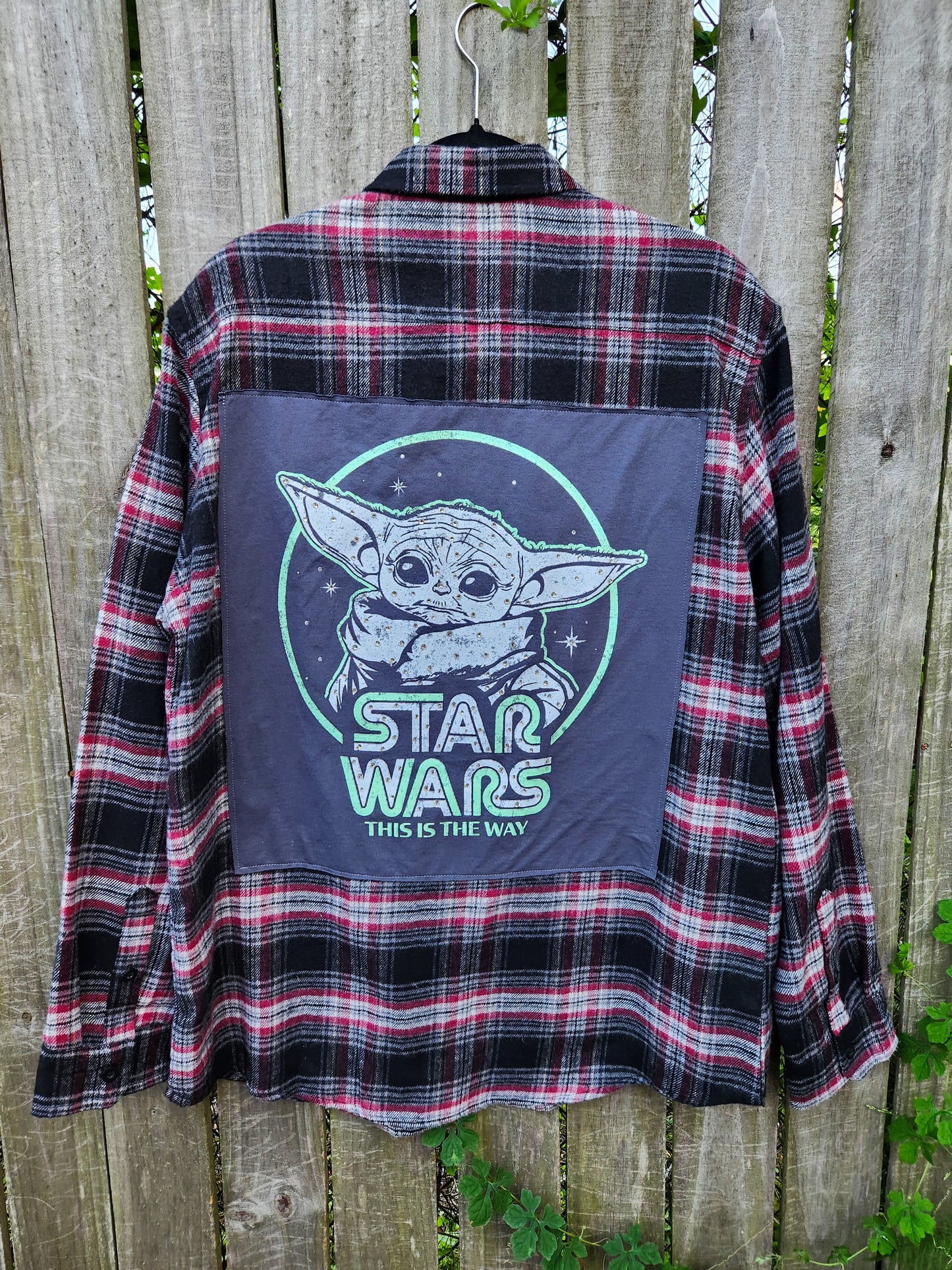 Baby Yoda Flannel Button Up