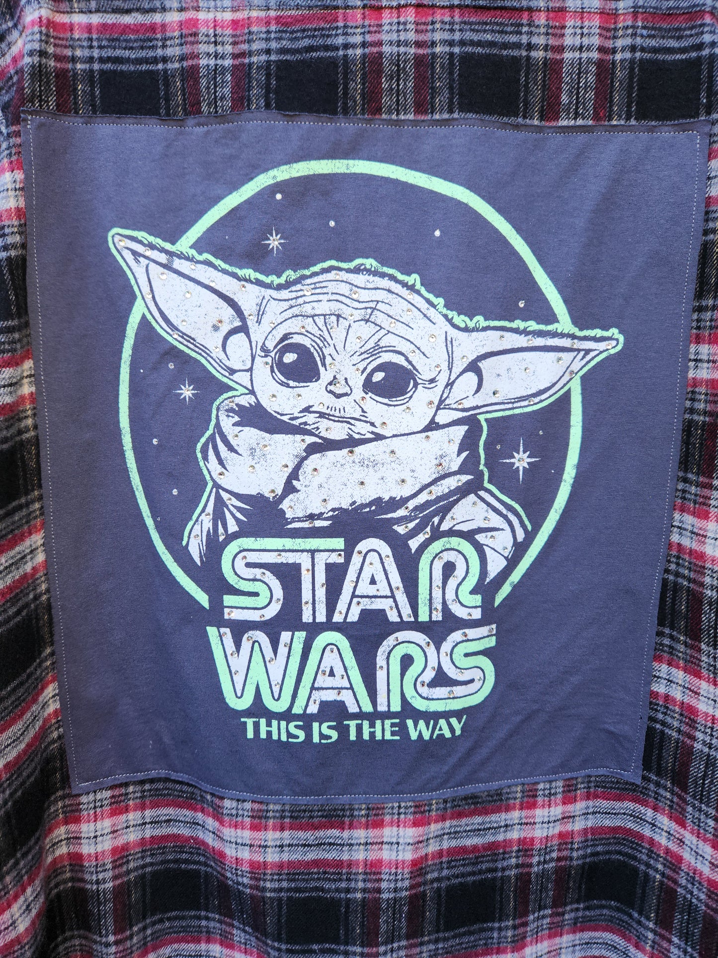 Baby Yoda Flannel Button Up