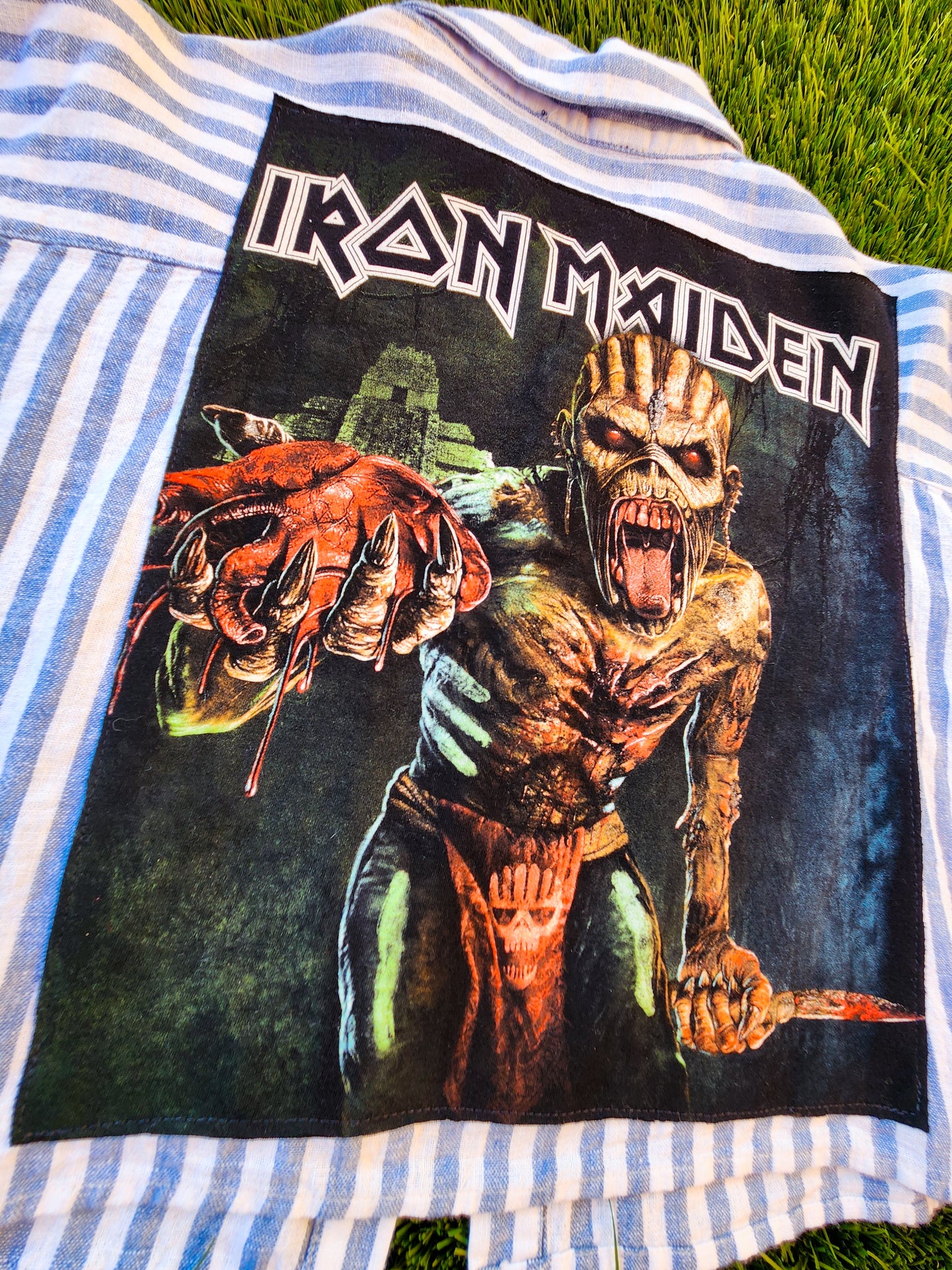 Iron Maiden Batwing Short Sleeve Button Up