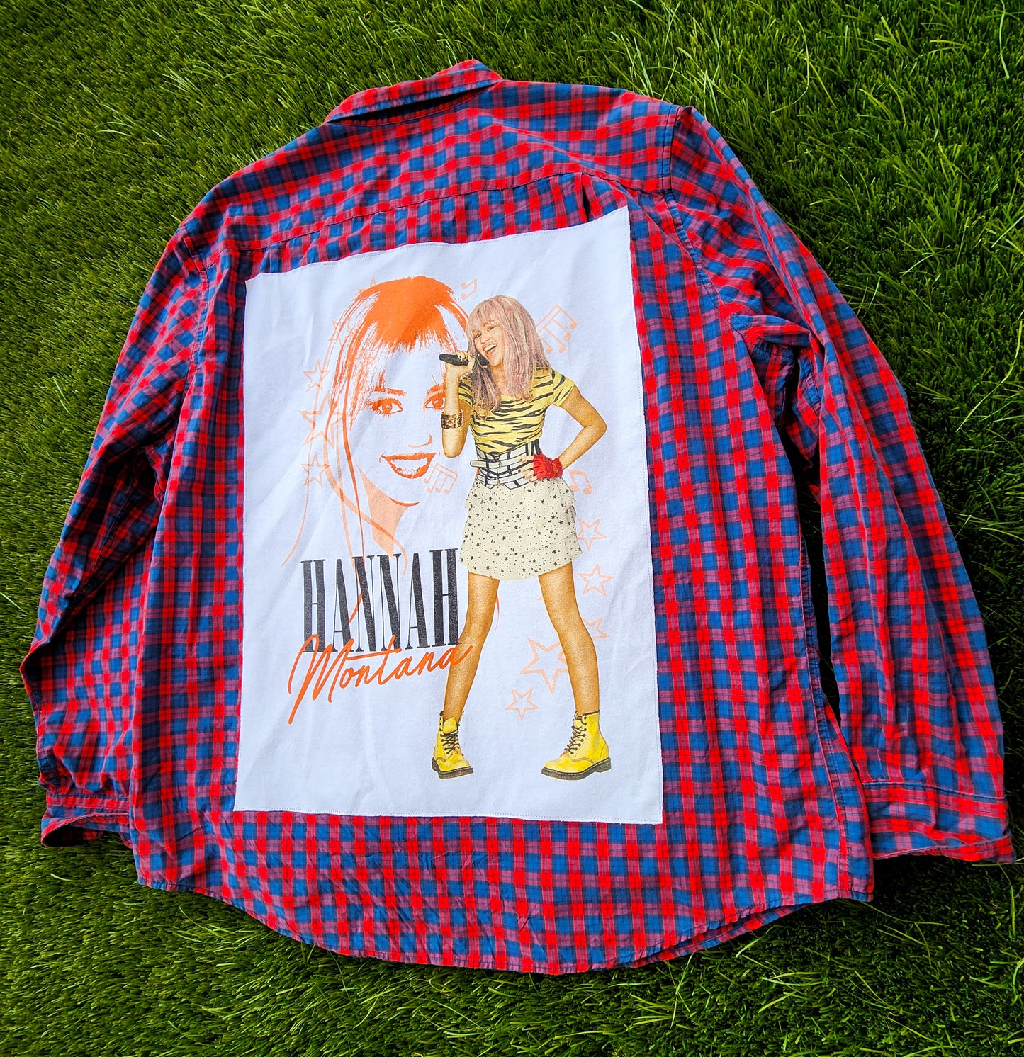 Hannah Montana Plaid Long Sleeve Button Up