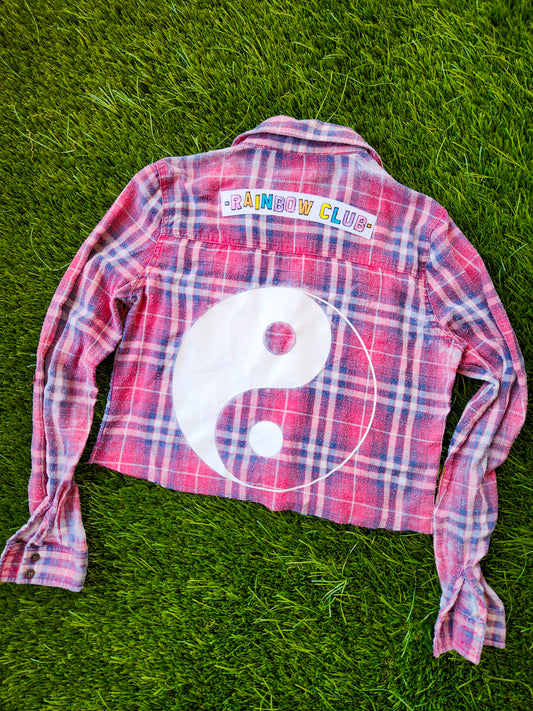 Peace x Love Cropped Painters Cropped Flannel