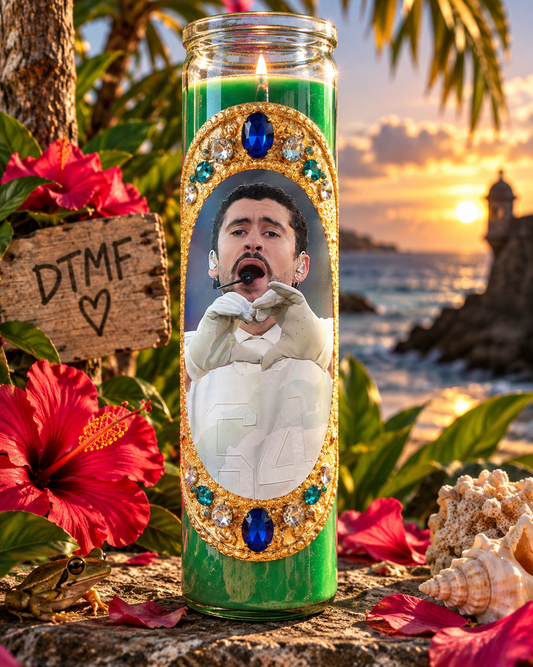 Bad Bunny Love is Stronger Candle