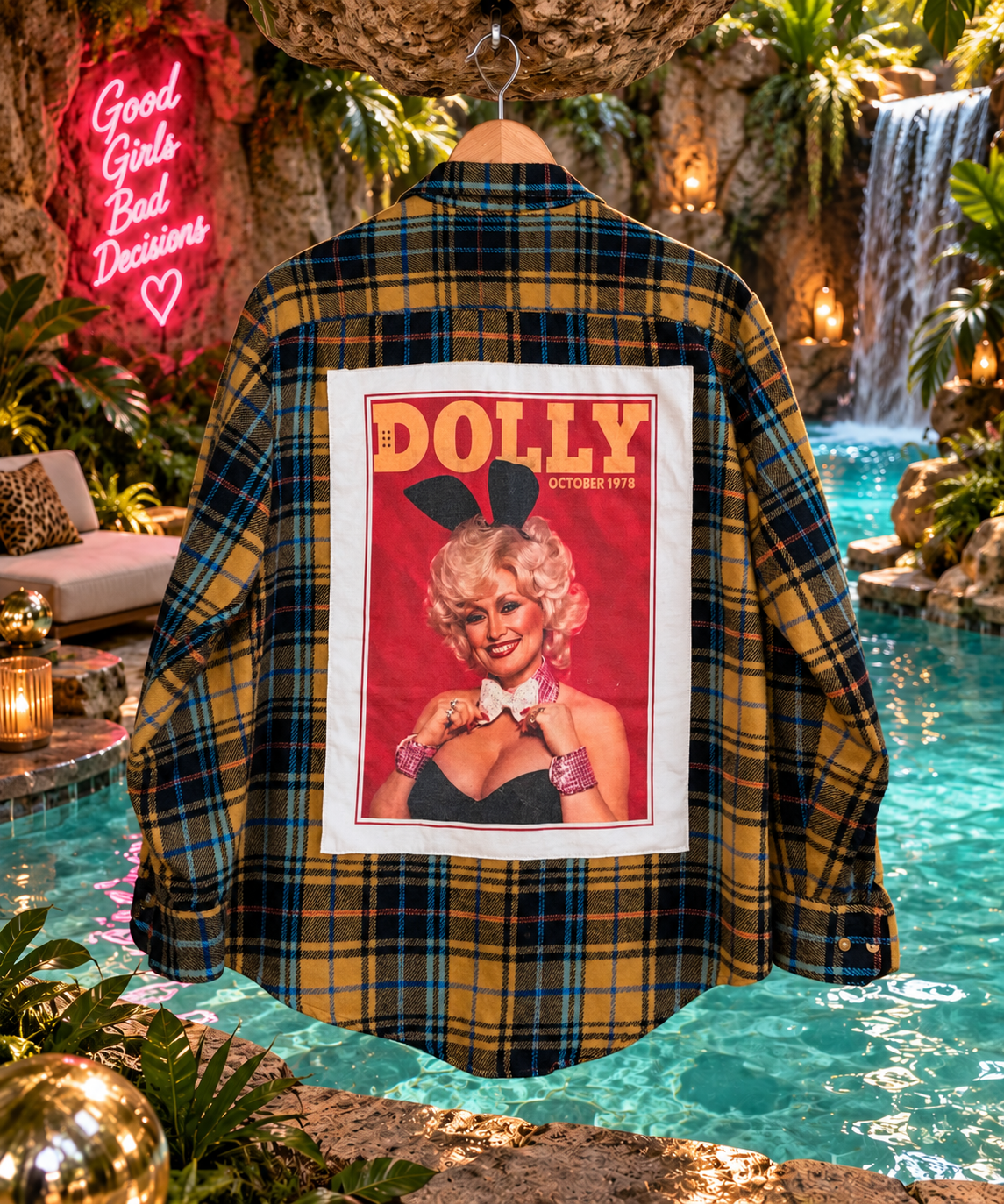 Dolly Playboy but Make it Plaid Button Up