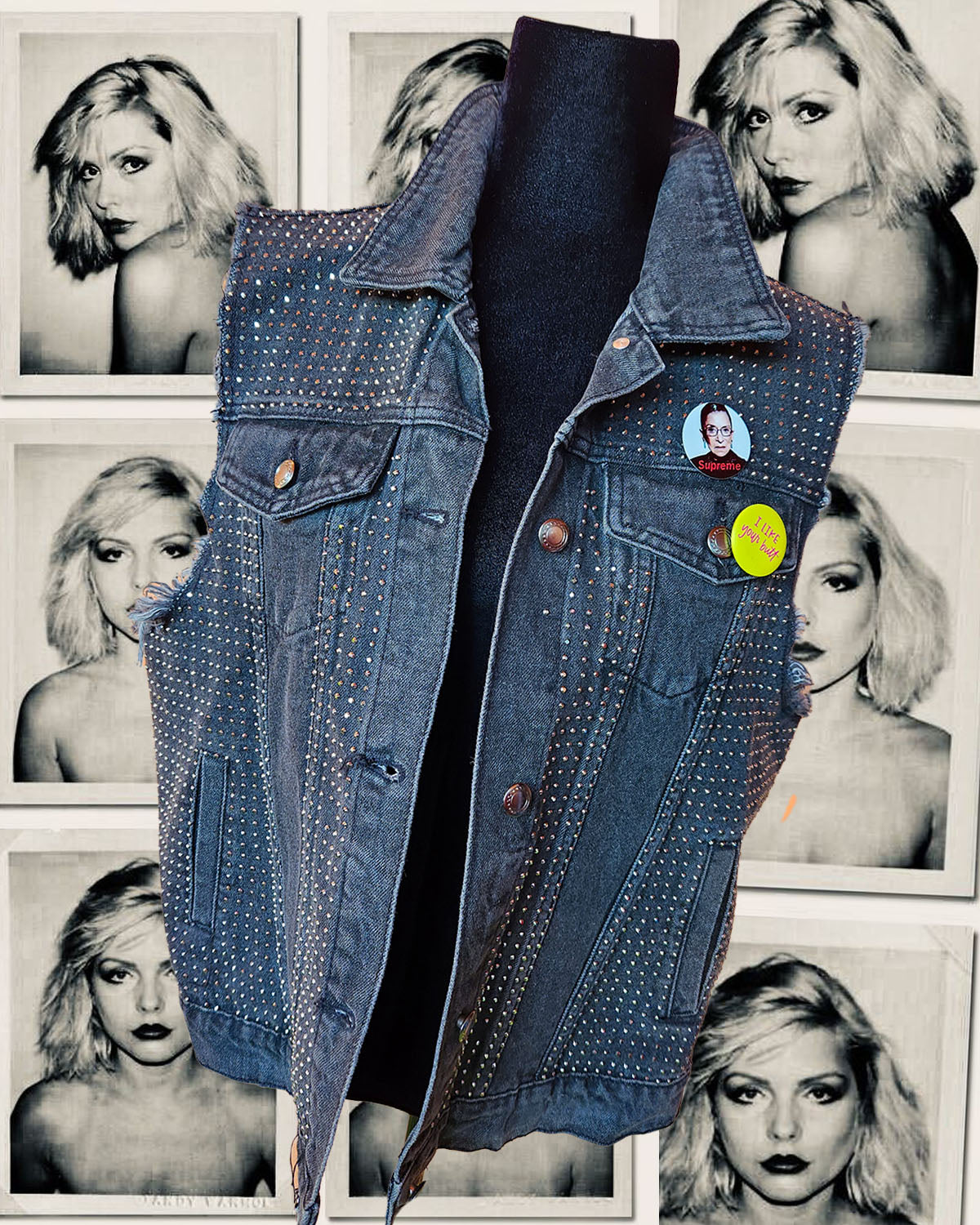 What Blondie Says Goes Studded Denim Vest