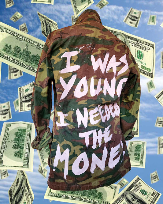 Totally Relatable Hand Painted Army Surplus Jacket