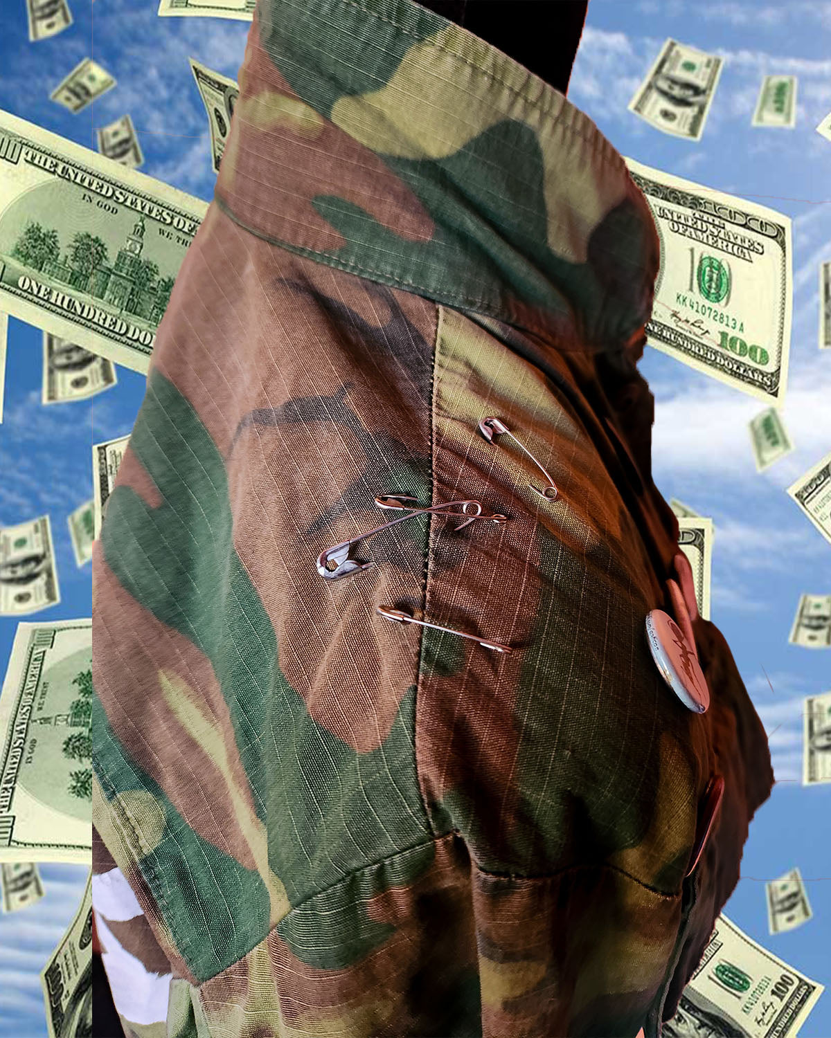 Totally Relatable Hand Painted Army Surplus Jacket